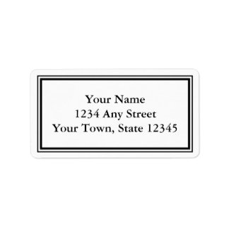 black and white address labels