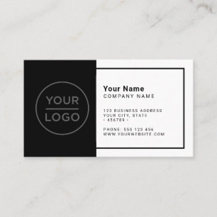 Custom black white modern minimalist any colour bu business card