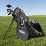 Custom Black & White Monogram – Personalized Gift  Golf Towel<br><div class="desc">Upgrade his golf gear with a sleek monogram towel he can truly call his own. This customizable black-and-white design lets you change the initials,  background,  and colours for a gift that’s both stylish and practical. Personalize now to give his golf bag a winning touch!</div>