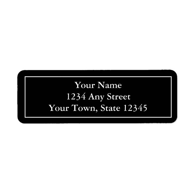 Custom Black & White Pre-Addressed Mailing Labels (Front)