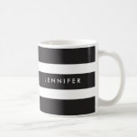 Custom Black & White Striped Mug<br><div class="desc">.</div>