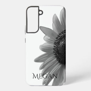 Custom Black & White Sunflower Samsung Galaxy Case