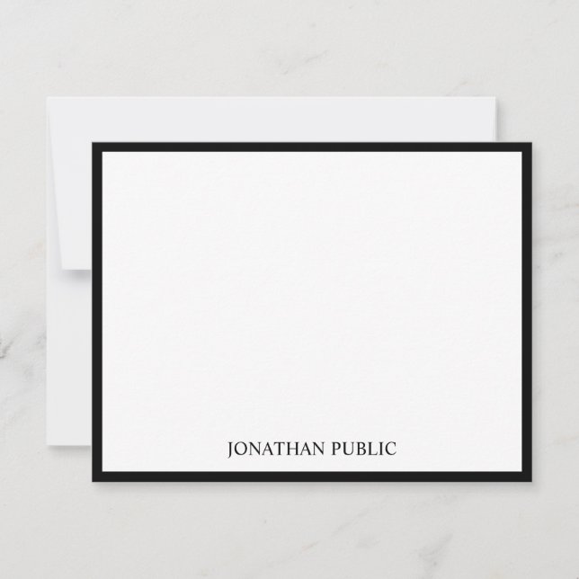 Custom Black White Template Simple Personalized (Front)