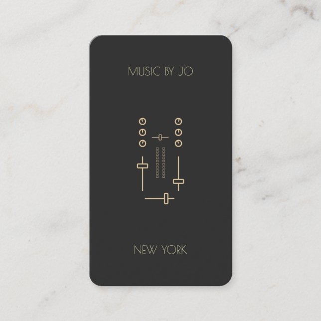 Custom Black & Yellow DJ Cards 2018 (Front)