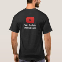 Custom Black YouTube Channel Logo T-Shirt – Person