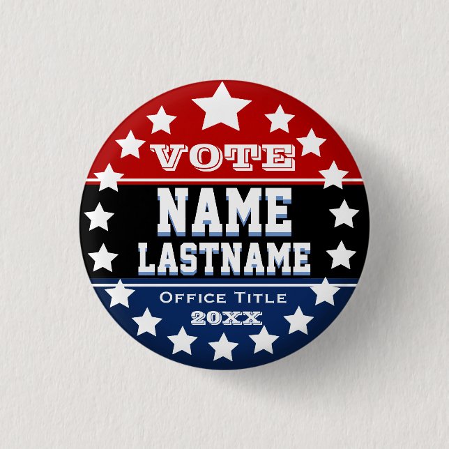 Custom Blank Campaign Template 1 Inch Round Button (Front)