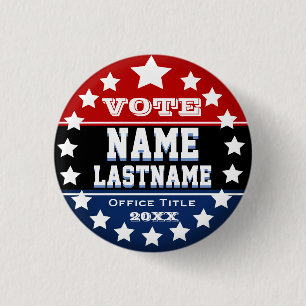 Custom Blank Campaign Template 1 Inch Round Button