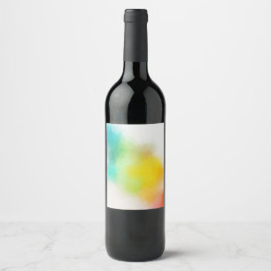 Custom Blank Colourful Pink Red Yellow Orange Blue Wine Label