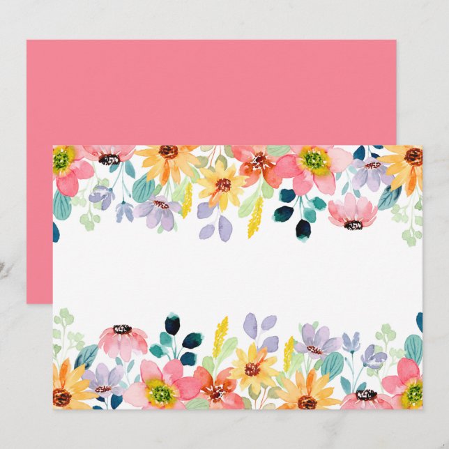 Custom Blank Floral Garden Save The Date (Front/Back)