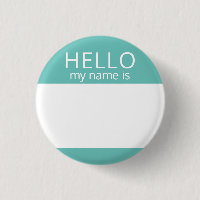 Custom Blank HELLO My Name Is Badge