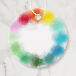 Custom Blank Template Elegant Modern Colourful Favour Tags