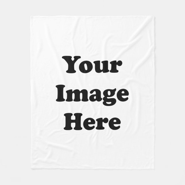 Custom Blank Template Fleece Blanket (Front)
