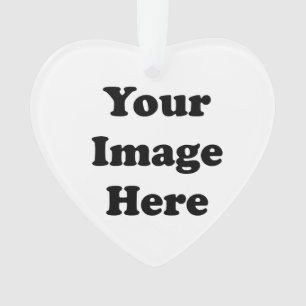 Custom Blank Template Heart Acrylic Tree Ornament