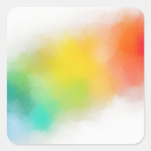 Custom Blank Template Modern Abstract Art Square Sticker