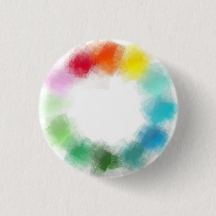 Custom Blank Template Modern Colourful Abstract 1 Inch Round Button