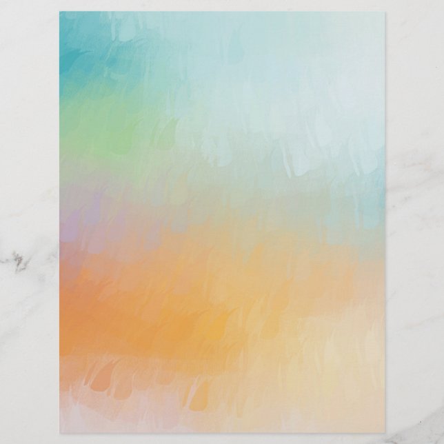 Custom Blank Template Trendy Pink Red Blue Green Letterhead (Front)