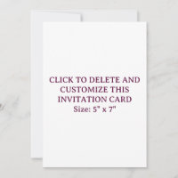Custom Blank White 5" x 7" Flat Invitation Card