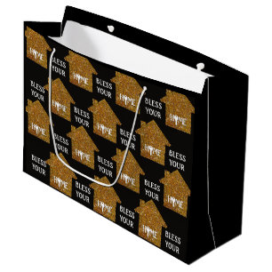 Custom BLESS YOUR HOME Realtor Client Large Gift Bag