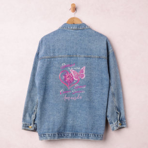 Custom Blessed to be Called Breast Cancer Survivor Denim Jacket