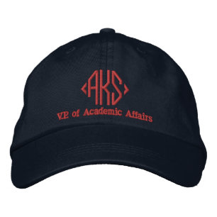 Custom Block Monogram Job Title Embroidered Hat