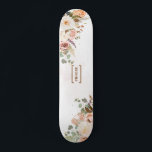 Custom Bloom Rustic Floral Monogram Name Skateboard<br><div class="desc">Floral rustic girly skateboard you can customize with a name or initials by clicking the personalize button above</div>