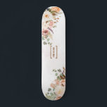 Custom Bloom Rustic Floral Monogram Name Skateboard<br><div class="desc">Floral rustic girly skateboard you can customize with a name or initials by clicking the personalize button above</div>