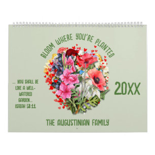 Custom BLOOM WHERE PLANTED Christian Birth Month  Calendar