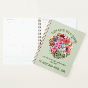 Custom BLOOM WHERE PLANTED Christian Birth Month  Planner