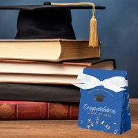 Custom Blue 2025 Graduation Gold Streamers Party
