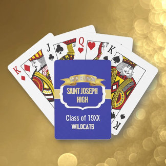 Custom BLUE 50th Class Reunion  Playing Cards