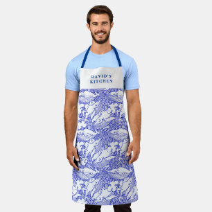 Custom Blue And White Humpback Whale  Apron