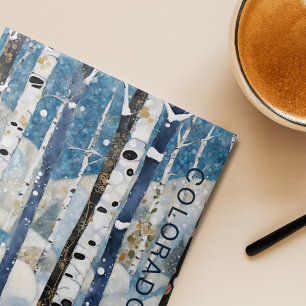 Custom Blue Aspen Forest Colorado Tile