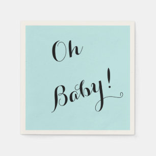 custom blue baby shower napkins for boys
