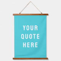 Custom Blue Banner Personalized Your Quote Wall