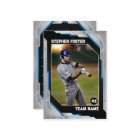 Custom Blue Baseball Trading Card Baseball Player