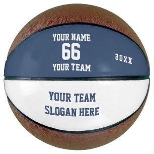 Custom Blue Basketball with Name, Number, Team
