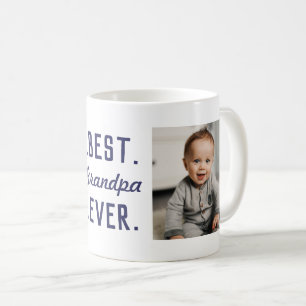 Custom Blue Best Grandpa Ever 2 Photo Mug