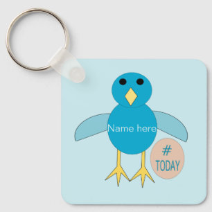 Custom Blue Birthday Boy Chick Custom Party Favour Keychain