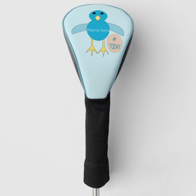 Custom Blue Birthday Boy Chick Golf Driver Cover (Front)