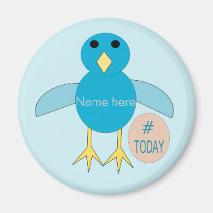 Custom Blue Birthday Boy Chick Magnet