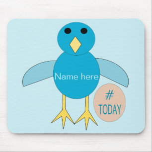 Custom Blue Birthday Boy Chick Mousepad