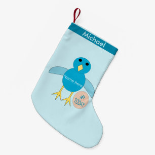 Custom Blue Birthday Boy Chick Stocking