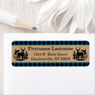 Custom Blue Black Country Check Plaid Pattern