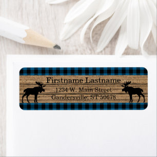 Custom Blue Black Country Check Plaid Pattern