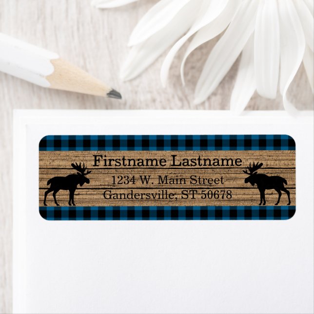 Custom Blue Black Country Check Plaid Pattern (Insitu)