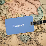 Custom blue business sharp acrylic luggage tag<br><div class="desc">Travel in style with this clean neat customizable acrylic luggage tag,  
customizable with your own contact info and name.</div>