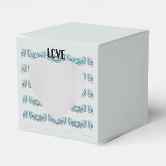 Custom Blue Butterflies Love Valentine Day Gift Favor Box