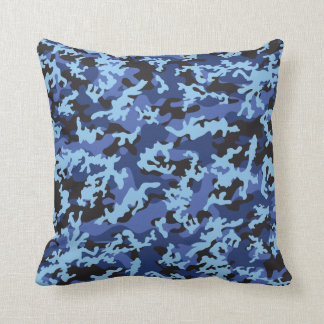 Custom Blue Camo Pillow Cushion
