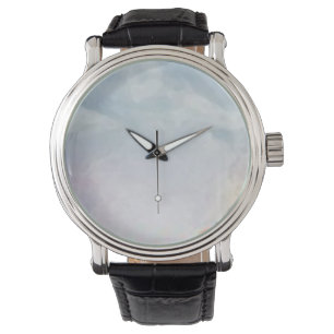 Custom blue clock watch