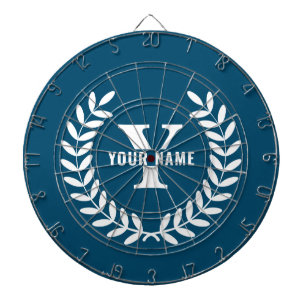 Custom Blue Dartboard Personalize Initial/Name